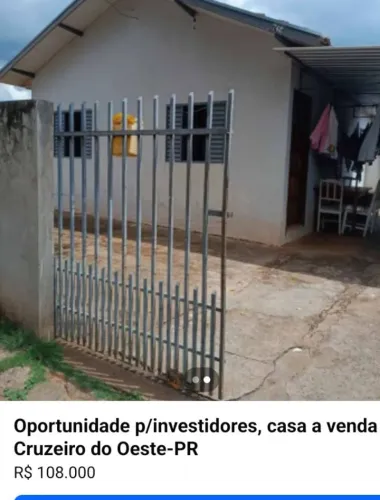 Casa Cruzeiro do Oeste com escriturada
