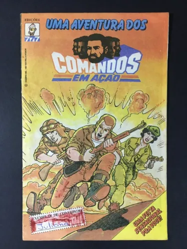 Convite de Aniversário em Quadrinhos Uma Aventura dos Comandos em Ação - Editora 777