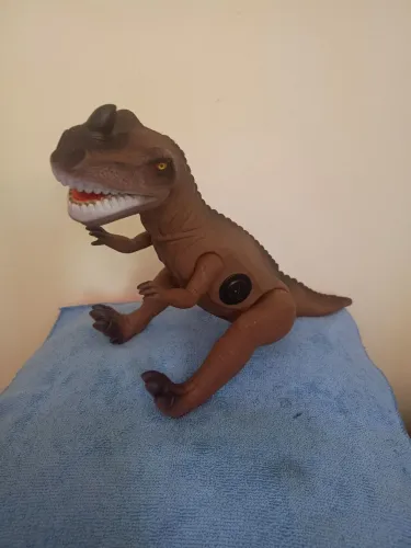 Brinquedo Infantil Dinossauro Tiranossauro Rex Em Borracha Flexível