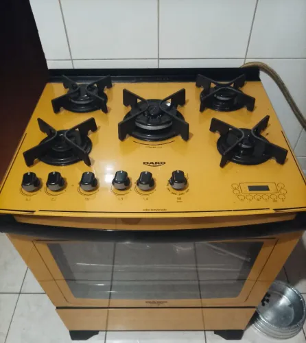 Fogão De Piso 5 Bocas Em Aço Dako Dakolors SUPER FORNO BH/MG.