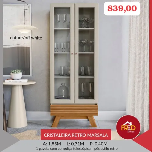 Cristaleira marsala ,entrega e monta, super promoção 