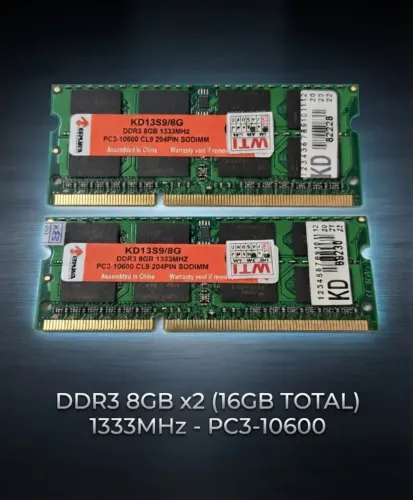 Kit 16gb Ram Ddr3 (2x8gb) 1333mhz So-dimm Para Notebook (Usado)