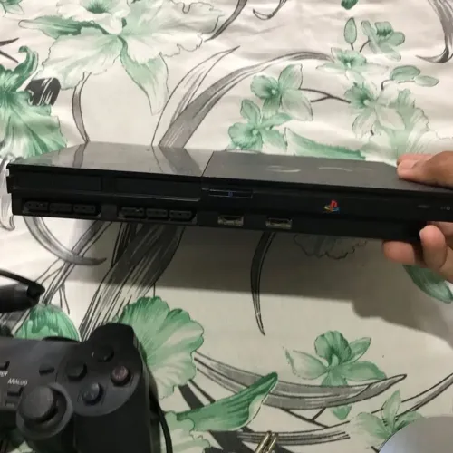 PlayStation 2 Slim Completo + Leitor Funcionando + Cabo HDMI + Manete Original!