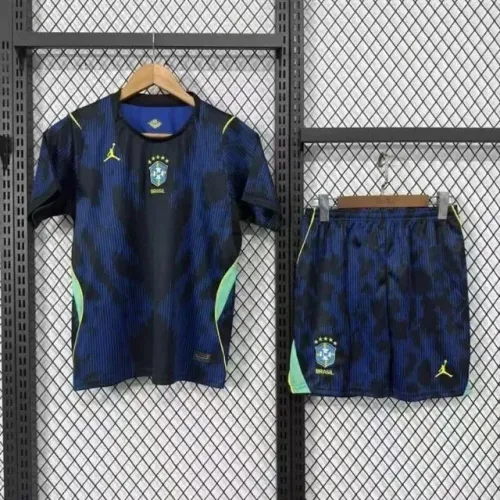Kit Infantil Camisa Nacional Azul Away 2026 - Novo - Tam 26 e 28