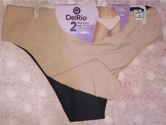 Kit de 02 Calcinhas DelRio de Algodão: Tamanho GG