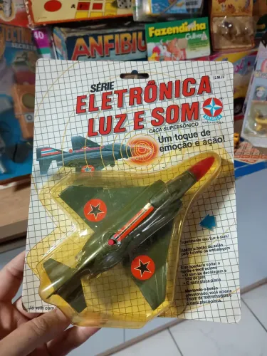 Brinquedo Antigo Estrela Avião Série Eletrônica Luz e Som