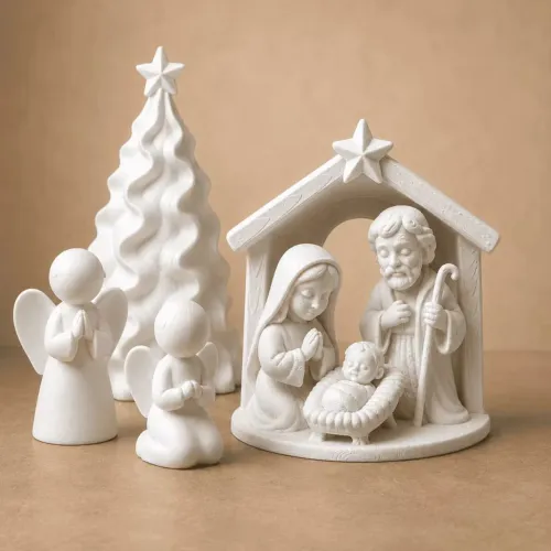 Presépio natalino minimalista 3D