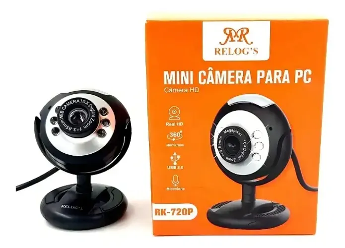 Mini Câmera para PC e Notebook HD 720p com Microfone Embutido