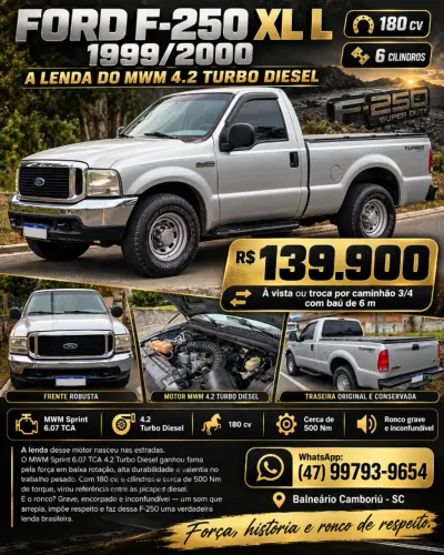 Ford F-250 XL 4.2 Turbo Diesel 2000