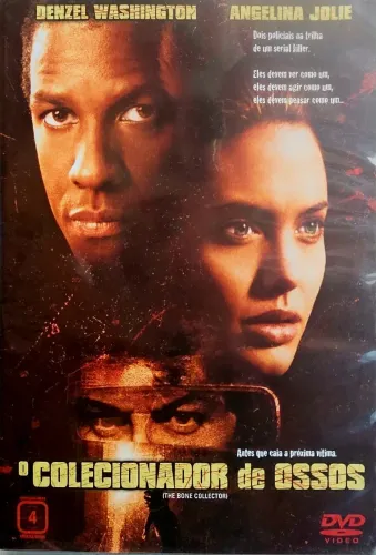 Filme DVD O Colecionador de Ossos - Denzel Washington e Angelina Jolie. Novo Espetacular