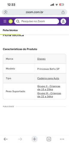 Cadeira automóvel