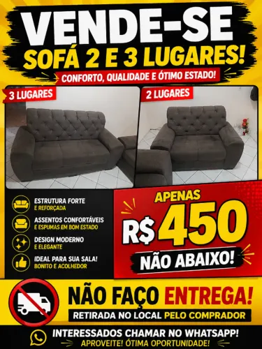 VENDO CONJUNTO DE SOFÁS 2x3 Lugares