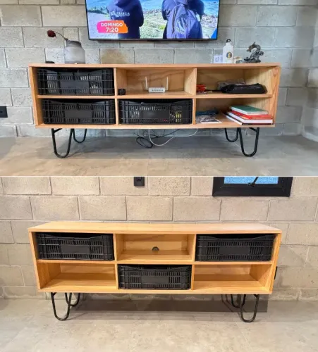Rack em Pinus Maciço Design Maurício Arruda - Leroy Merlin