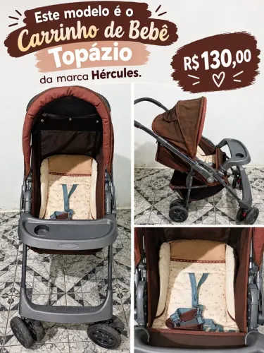 Carrinho de bebê topázio, marca Hércules