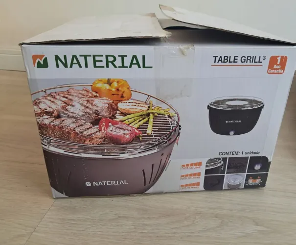 Título Churrasqueira Table Grill Naterial - Usada Apenas 1 Vez Completa na Caixa
