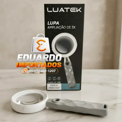 Lupa de Ampliação 3x Portátil com Foco Preciso