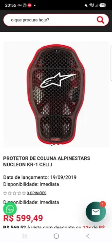 Protetor de Coluna Alpinestars Nucleon KR-1 CELLI