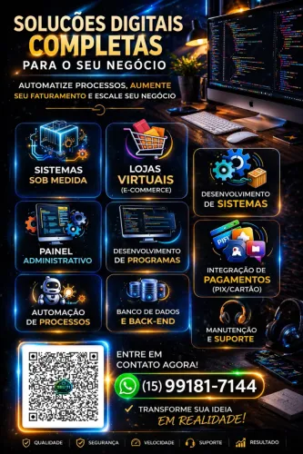 Desenvolvimento de Sistemas, Programas e Painéis Administrativos