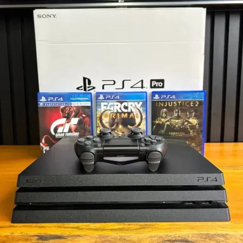 Console PlayStation 4 Pro 1TB Impecável com Caixa e Controle