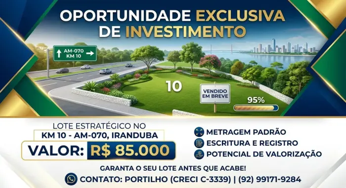 Vendo Lote no Iranduba com escritura e registro de imóveis. top