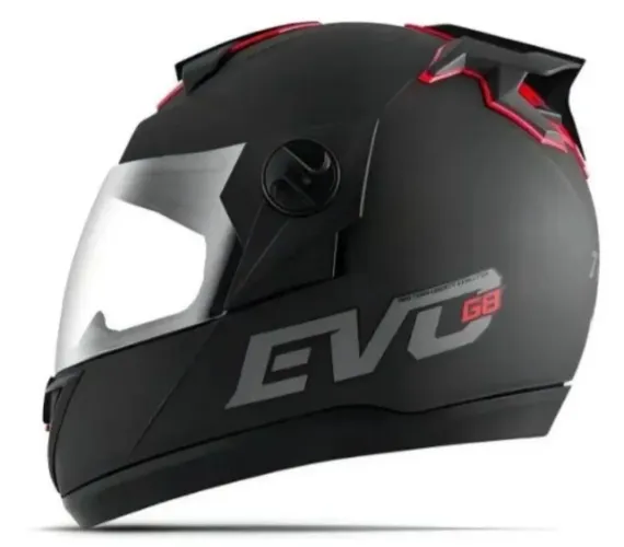 Capacete Moto Fechado Pro Tork Evolution G8 Solid Preto Fosco Tamanho 60 Produto Novo.