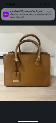 Bolsa Schultz Marrom em Couro 