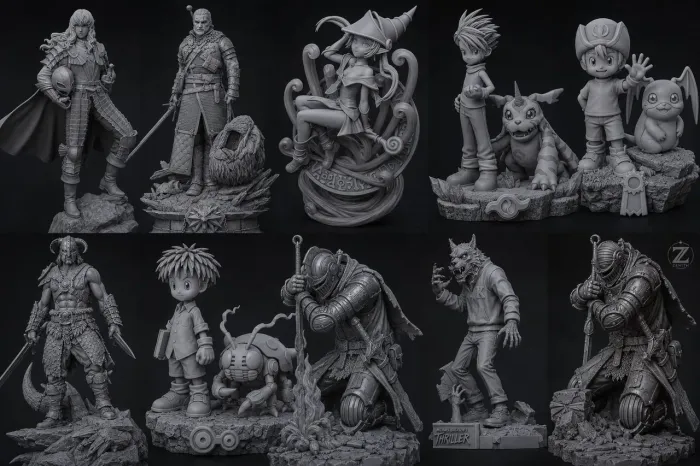 Action figures em resina