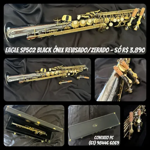 Sax Soprano Eagle Black Ônix REVISADO