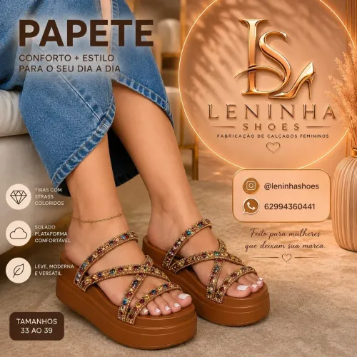 Papete Feminina l Tam. 33 ao 39 l Atacado e Varejo
