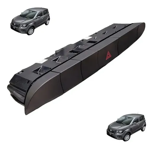 Botão Central Alerta Fiat Mobi Like 1.0 2016 A 2020 Preto