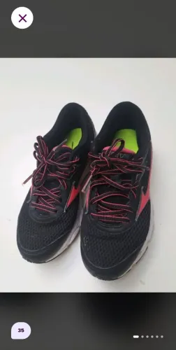 tênis mizuno feminino preto e rosa 35