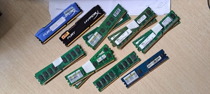 Kit com 7 parres de Memórias RAM para computador