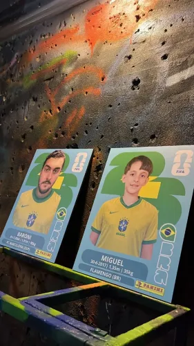 COPA DO MUNDO - QUADRO PERSONALIZADO DA FIGURINHA DO ALBUM COM SEU ROSTO!