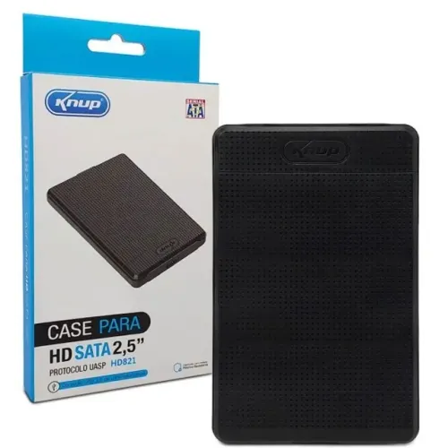 Case para hd 2.5 hd de notebook sata usb 3.0 knup HD821 protocolo UASP alta velocidade