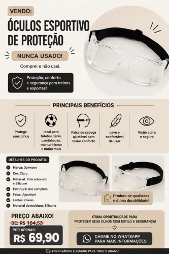 Óculos para prática de Esportes