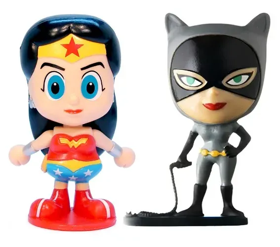 2 Figuras Mulher Maravilha Gato Bob's Mcdonalds Burger King Wonder Woman Catwoman