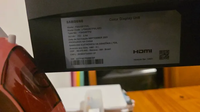 Monitor 24" Samsung Odissey G3 144 Hz - tela piscando