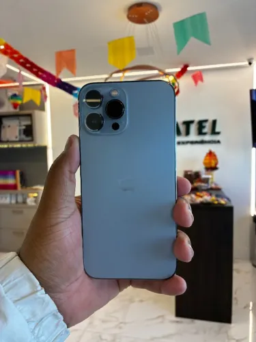 iPhone 13 Pro Max 128Gb Azul 75% - Loja Fisica