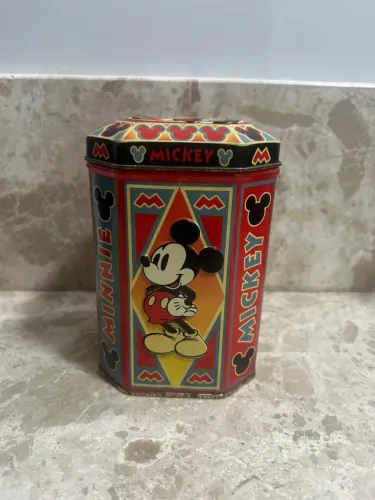 lata colecionável disney minnie e mickey