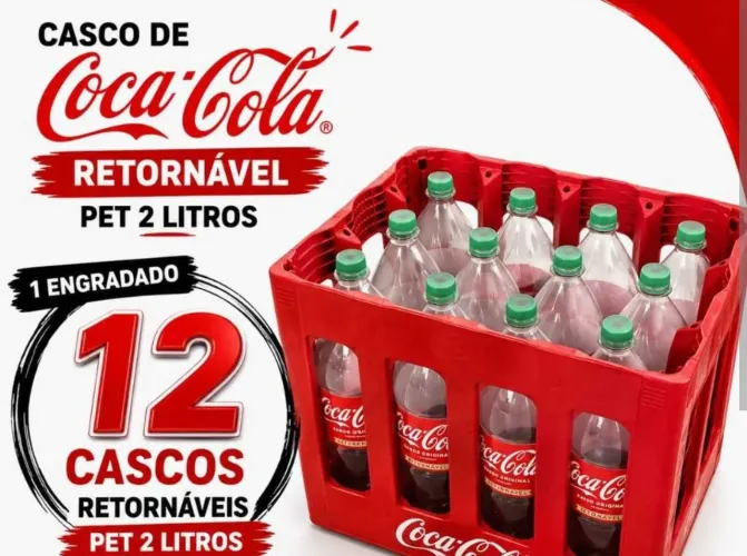 vasilhames de coca cola retornável de 2 litros