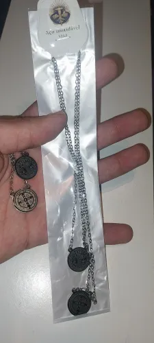 Scapulario São Bento Aço inox 316L