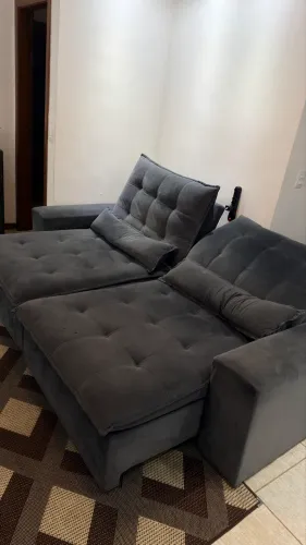     Sofá Retrátil e Reclinável Premium 2,50m Molas Ensacadas