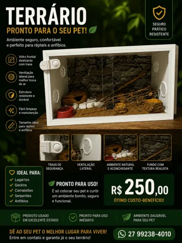 Terrário para répteis