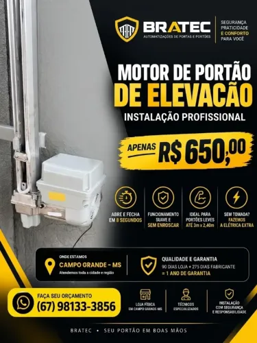Motor de portão eletrônico de 8 segundos (instalado)