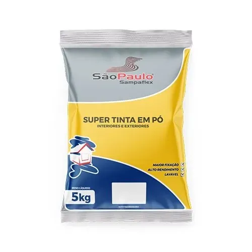 Tinta em pó 3 pacotes de 5kg rende até 8 litros