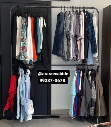 Arara de roupas nova desmontável ferro entrego