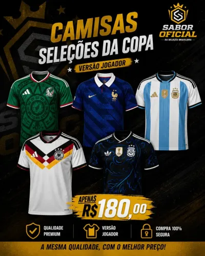 Camisas Seleções da Copa