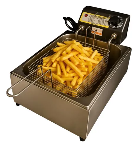 Fritadeira elétrica e estufa para salgados