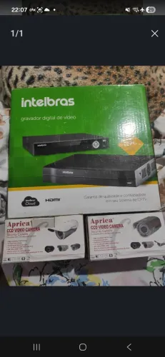 Kit de Segurança Completo: Gravador Digital Intelbras + Câmeras Aprica CCD - fique segura
