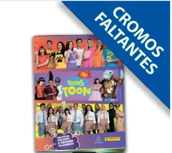 Kit 15 figurinhas à sua escolha Album Luccas Toon